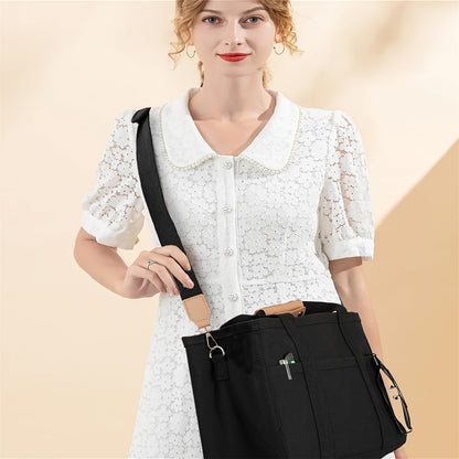Versatile Canvas Crossbody Bag – Stylish Shoulder Strap, Multiple Compartments, Spacious Interior – Perfect for Daily Use – Women’s Fashion Accessory