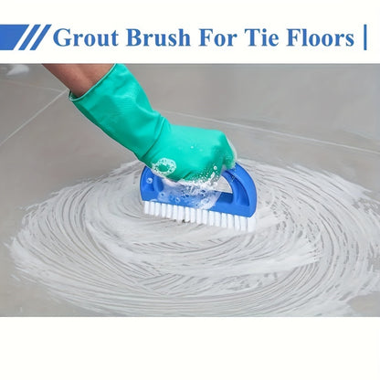 Hard Bristle Grout Cleaning Brush - Bathroom & Shower Tile Scrubber, Tile Cleaner Tool for Effective Grout Cleaning