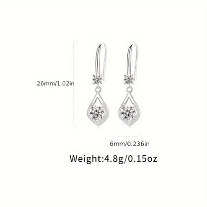 Silver-Plated Mozambique Drop Earrings – Elegant Jewelry for Professional Women