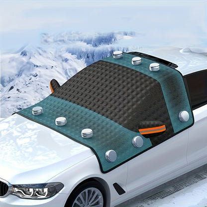 All Weather Car Windshield Cover – Durable Polyester, Sun & Snow Protection, Anti-Frost Winter Shield