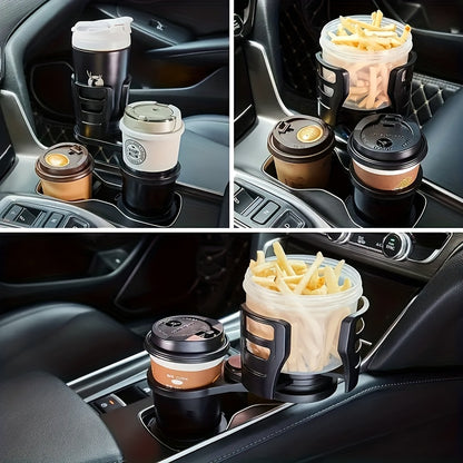 Car Cup Holder Expander – Adjustable Multifunctional Dual Cup Holder with Phone Holder and Aromatherapy Organizer – Ideal Gift for Thanksgiving, Christmas and New Year
