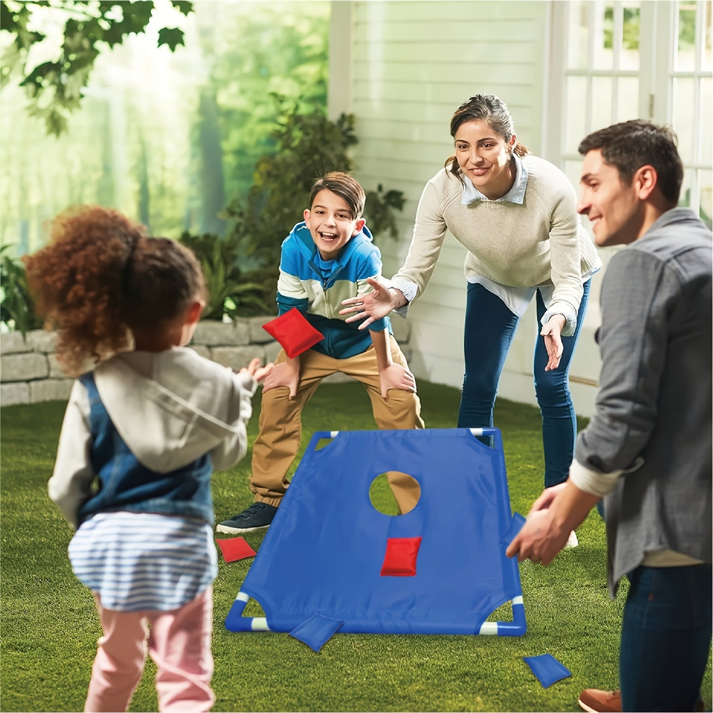 Portable Corn Hole Game Set - Outdoor Travel and Camping Game for Adults, Perfect for Halloween and Christmas Gifts