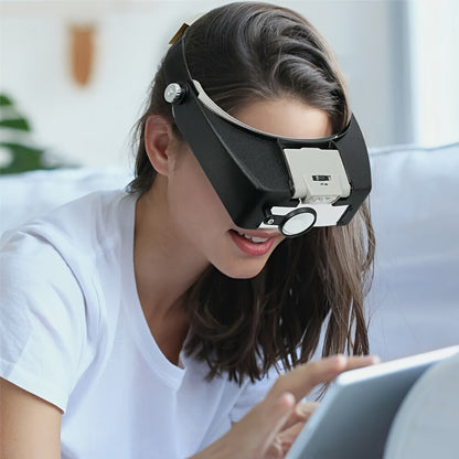 LED Magnifying Head Visor for Circuit Board, Clock & Watch Repair, Reading – High Magnification