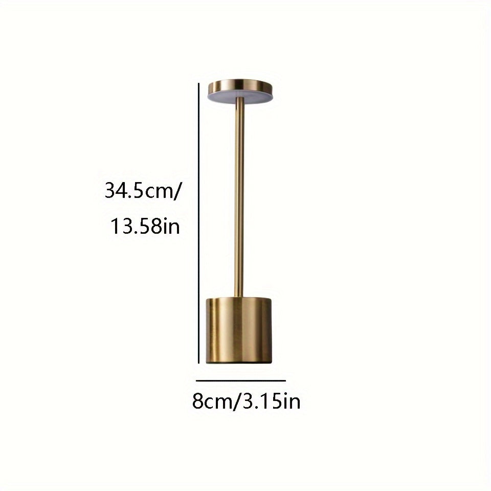 Modern Metal Desk Lamp - Touch Control LED with 3-Color Dimmable Lighting, USB Charging, Adjustable Brightness - Ideal for Bedroom, Living Room, Office and Home Decor