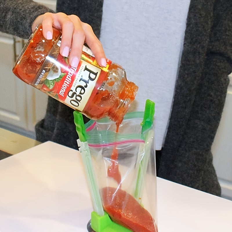 Baggy Rack – Adjustable Vertical Food Bag Holder for Countertop & Cabinet, Ideal for Garbage & Food Storage Bags, Kitchen Organizer & Accessory