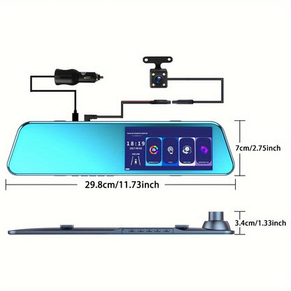 Dash Cam Front and Rear - 5.0 IPS 2.5D Touch Screen, 1080p with Night Vision, Car Camera DVR