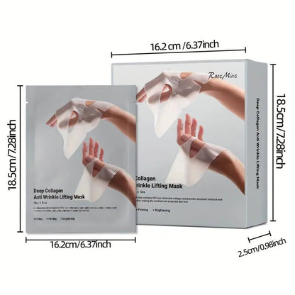 Deep Collagen Overnight Mask (Pack of 5) - Facial Sheet Masks with Low Molecular Weight Collagen | Elasticity, Firming, and Moisturizing