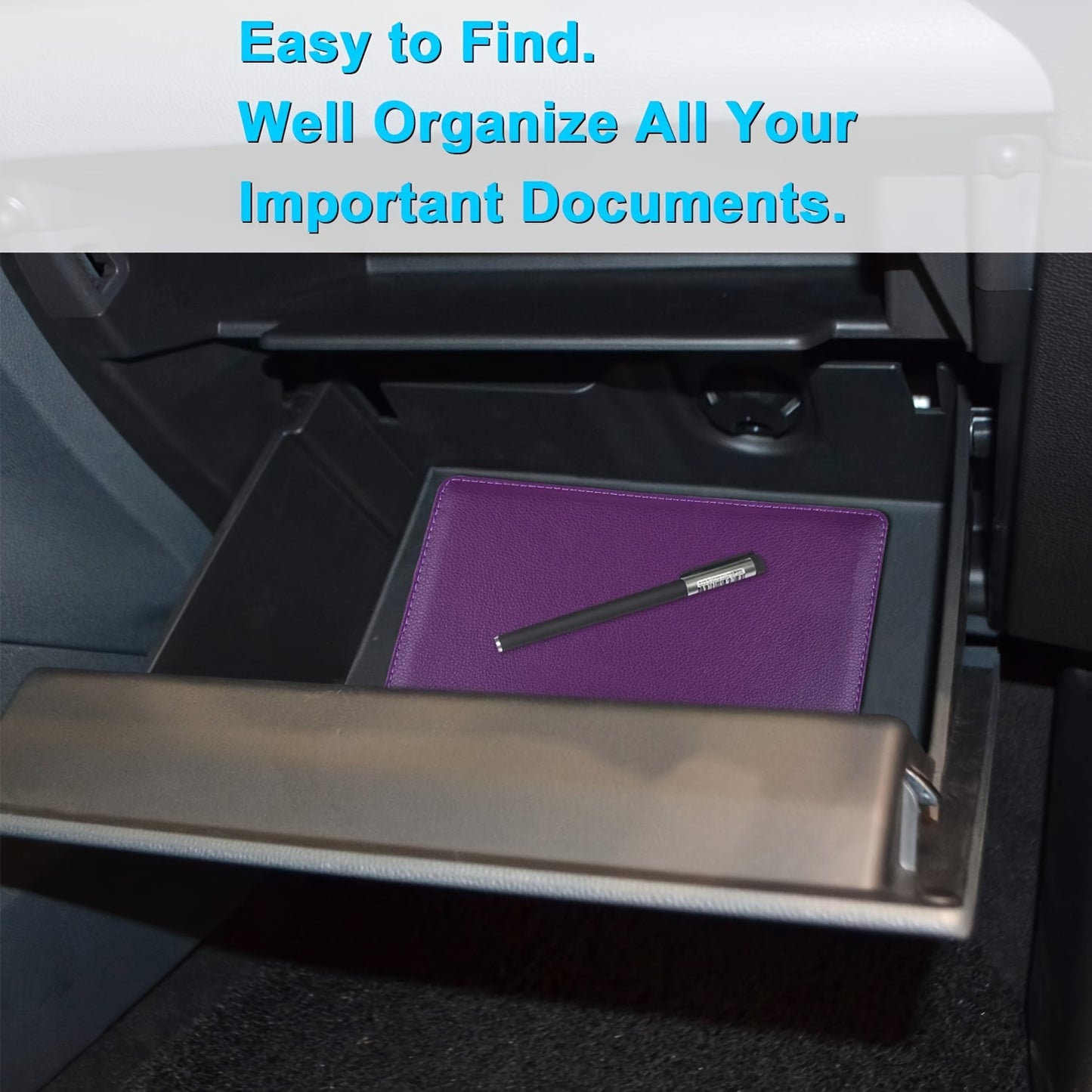 Car Registration and Insurance Holder – Vehicle Glove Box Organizer for Documents, Driver License, and Cards