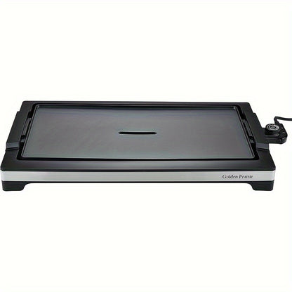 1600-1800W Electric Smokeless Indoor Grill - Fast Heating, Non-Stick, 5-Level Temperature Control | Dishwasher Safe, Cool-Touch Handles | Easy to Clean BBQ Grill for Indoor Cooking, Perfect for Family Gatherings