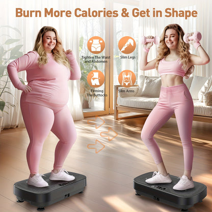 Vibration Plate Fitness Platform – Full Body Shaker Machine for Lymphatic Drainage, Weight Loss and Fat Burning, Exercise Machine for Women and Men