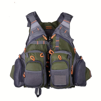Multi-Pocket Oxford Cloth Fishing Buoyancy Vest – Breathable Mesh, Adjustable Strap, Comfortable Fit – Perfect for Fly Bass Fishing, Outdoor Activities and Water Sports for Men and Women