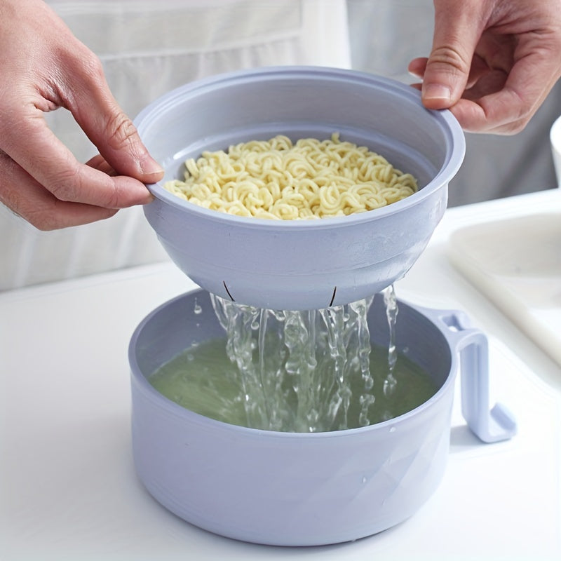 Ramen Bowl Set with Chopsticks – Microwave Safe Instant Noodles Cooker, Dishwasher Safe, College Dorm Essentials, Student Bento Box