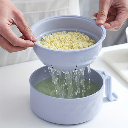 Ramen Bowl Set with Chopsticks – Microwave Safe Instant Noodles Cooker, Dishwasher Safe, College Dorm Essentials, Student Bento Box