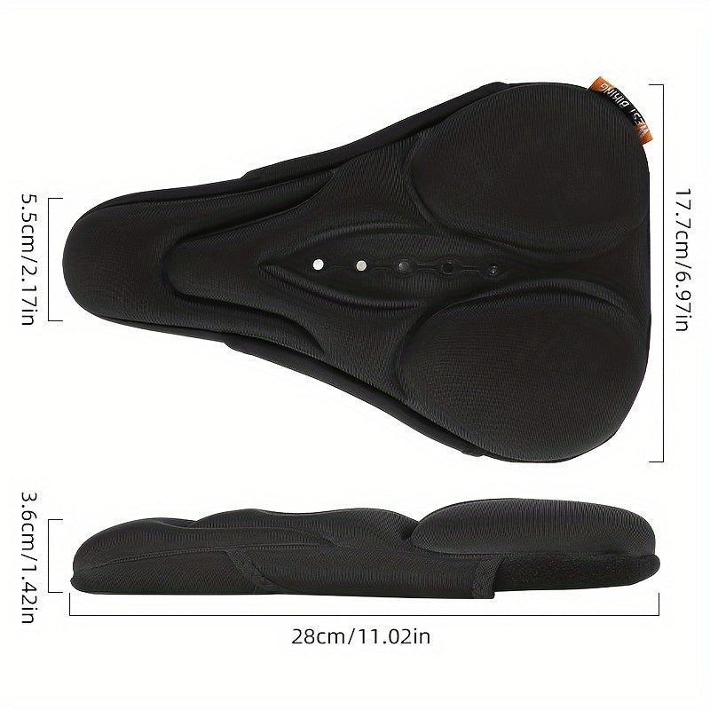 WEST BIKING High Elastic Breathable Bicycle Saddle Cover - Silicone and Sponge with Rainproof Layer - Streamlined Bike Seat Cushion Protector for Cycling Comfort