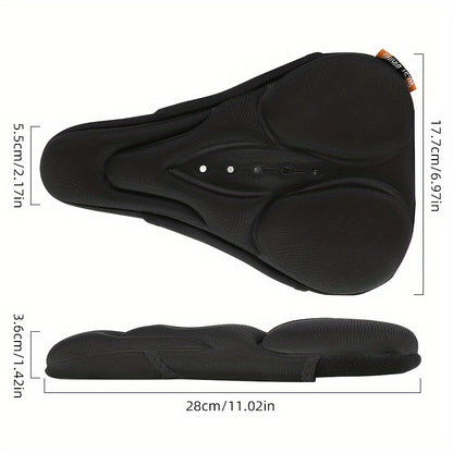 WEST BIKING High Elastic Breathable Bicycle Saddle Cover - Silicone and Sponge with Rainproof Layer - Streamlined Bike Seat Cushion Protector for Cycling Comfort