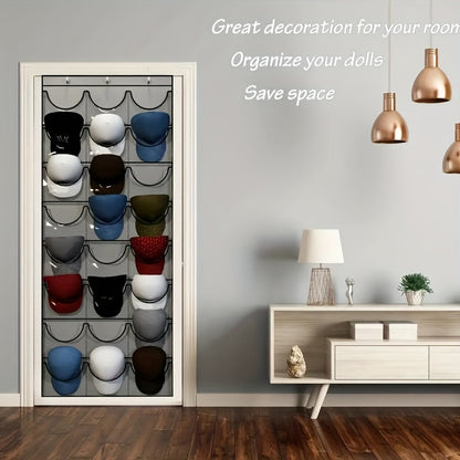 Wall-Mounted Hat Storage Bag – Hanging Multi-Pocket Organizer for Back Door & Household Use