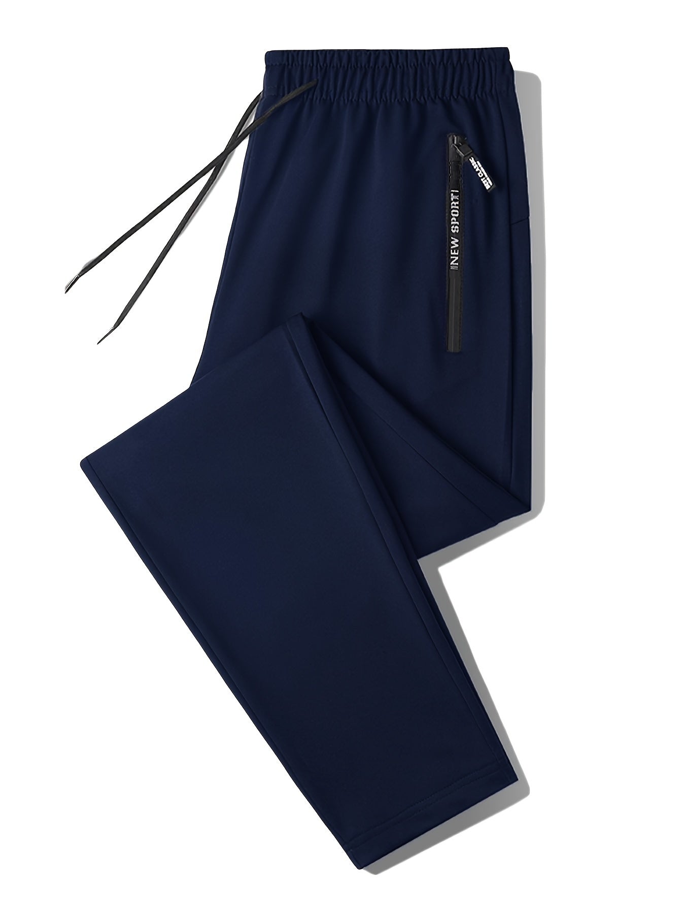 Men's 2-Pack Solid Sweatpants Set - Regular Fit and Cuffed, Letter Print, Zippered Pockets, Drawstring, Athletic Joggers for All Seasons Fitness and Gym Wear