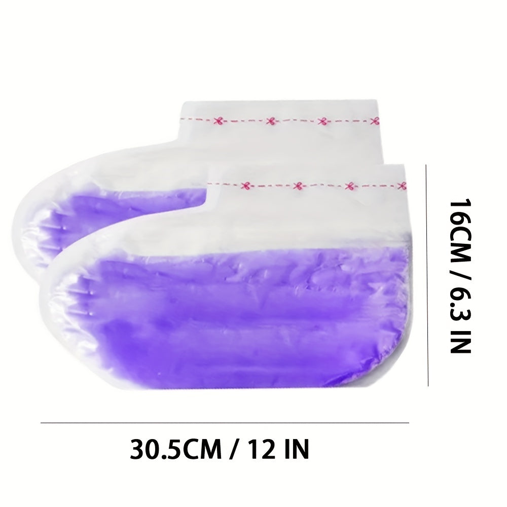 Revitalizing Paraffin Wax Foot Spa Booties - Intense Moisture Infusion, Soothing Scented, Disposable and Microwaveable | Premium Thermal Plastic Bags for Ultimate Foot Care