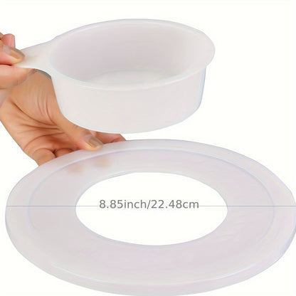 Mixer Splash Guard Set (1/2 Pcs) – Dishwasher Safe Plastic Bowl Covers with Pour Spout – Fits 4.5-5 Quart Tilt-Head Mixers – Transparent and White