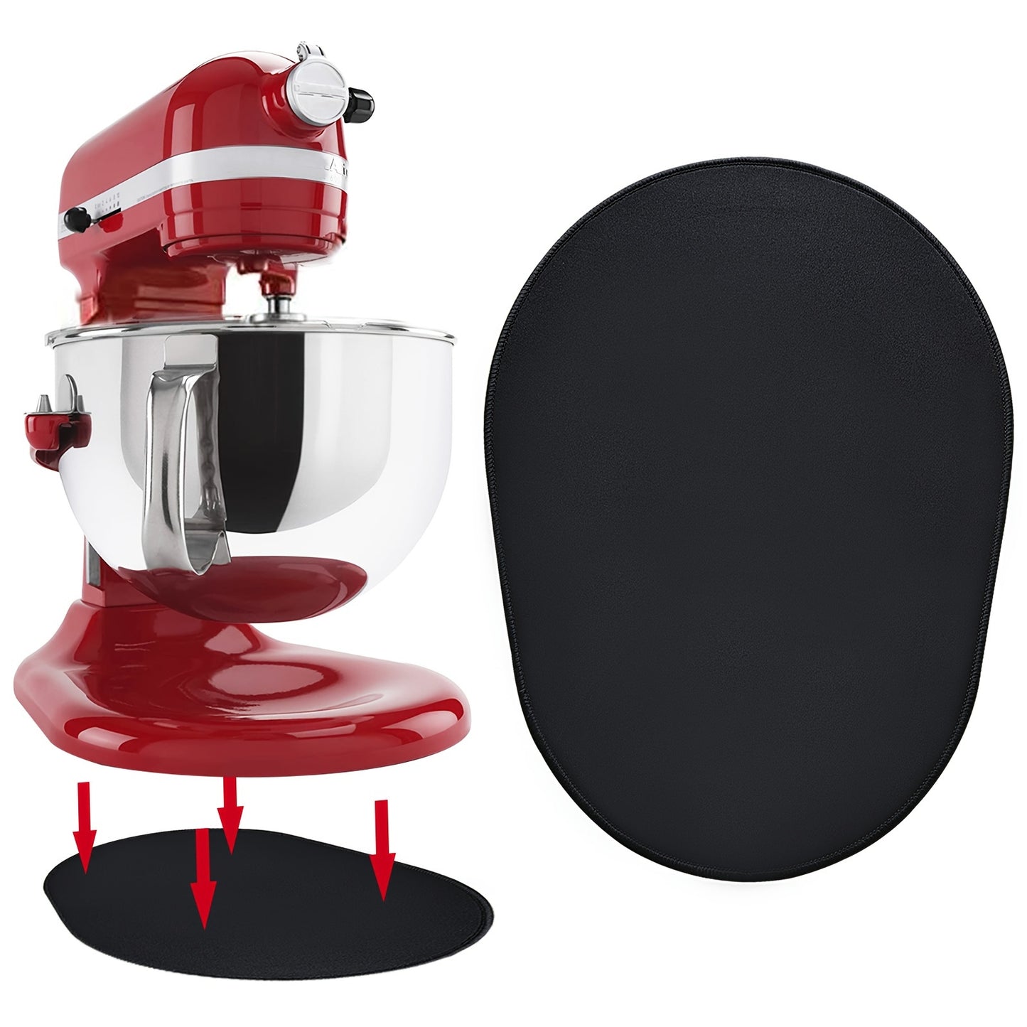 Sliding Mat for KitchenAid Mixer – Mover Slider Pad for 5-8 Qt Bowl Lift Stand Mixer – Compatible with 4.5-5 Qt Tilt-Head Kitchen Mixers
