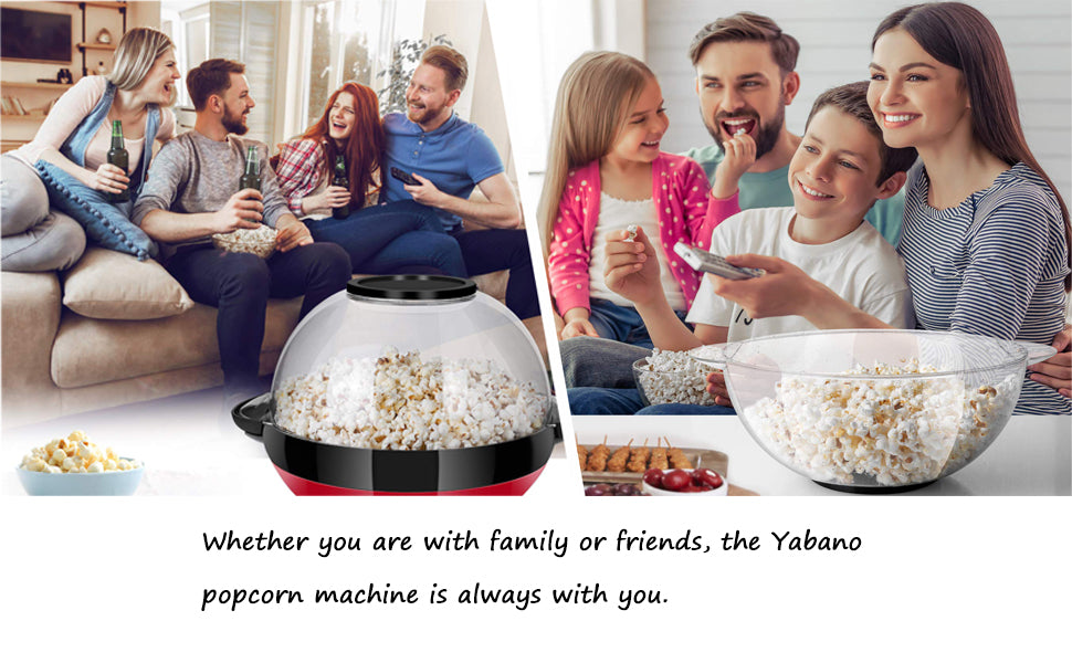 6-Quart Electric Popcorn Maker with Nonstick Plate & Quick-Heat Stirring – Cool Touch Handles