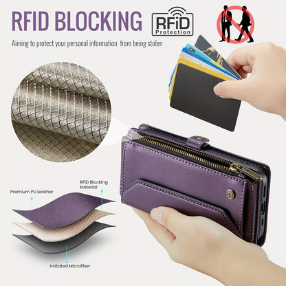 Premium Leather Wallet Phone Case with Wireless Charging and RFID Blocking – Flip Folio Design for iPhone 11/12/13/14/15 Pro Max – Secure and Stylish Protection