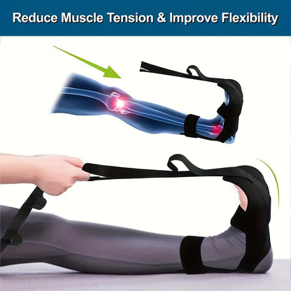 Foot Stretcher & Calf Stretcher for Plantar Fasciitis – Yoga Stretching Band for Muscle Relaxation