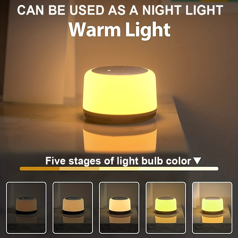 White Sound Machine with 7 Colors Night Lights – 24 Soothing Sounds, Timer, Portable for Home, Travel, and Office