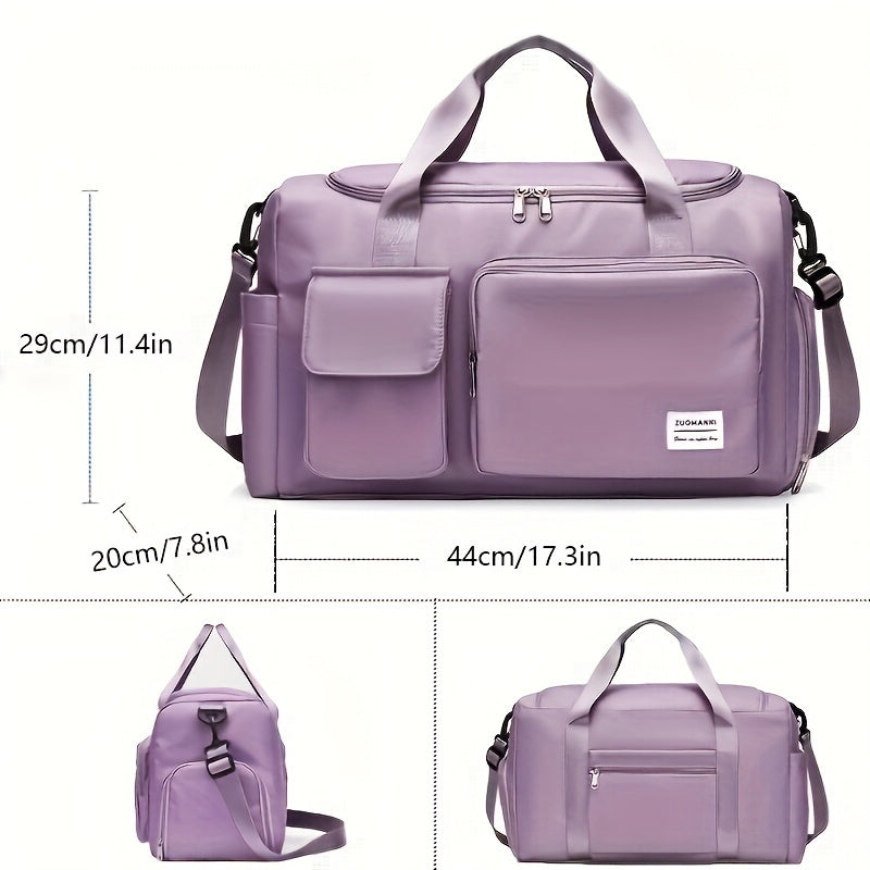 Large-Capacity Travel Luggage Bag - Portable Sports Zipper Handbag, Multifunctional Overnight Bag for Daily Use, Unisex