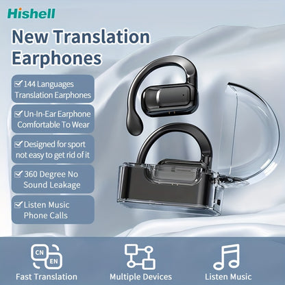 144 Language Instant Translator Earbuds – Smart Headset for Seamless 2-Way Communication, Music, and Calls – iOS and Android Compatible