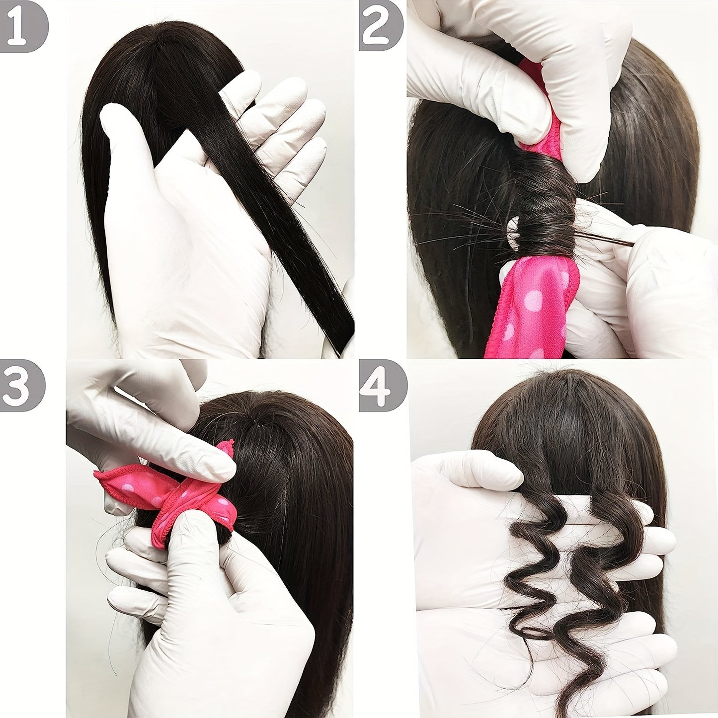 10/20/30pcs Flexible Foam Hair Curlers - No Heat Overnight Sleep Rollers for Natural Curls & Waves, Soft Polka Dot Sponge Styling Tools for Women