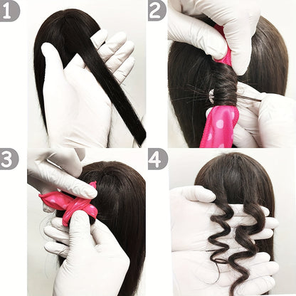 10/20/30pcs Flexible Foam Hair Curlers - No Heat Overnight Sleep Rollers for Natural Curls & Waves, Soft Polka Dot Sponge Styling Tools for Women
