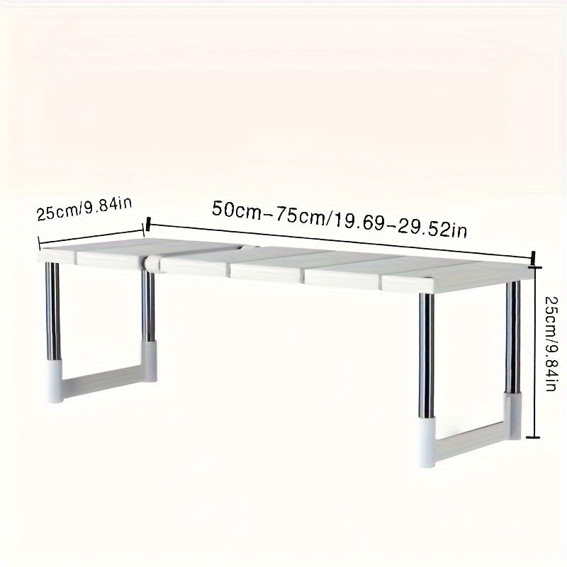 Adjustable Under-Sink Organizer – Stainless Steel Multi-Layer Storage Rack for Kitchen & Bathroom