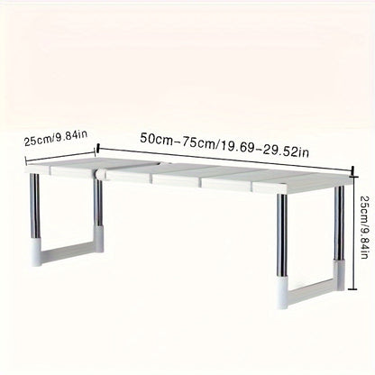 Adjustable Under-Sink Organizer – Stainless Steel Multi-Layer Storage Rack for Kitchen & Bathroom