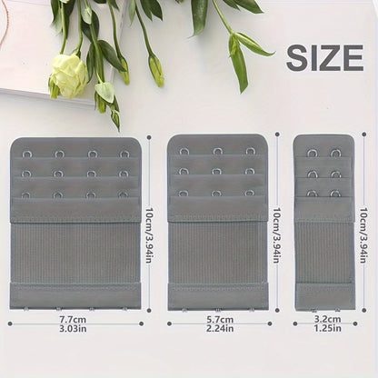 12 Pack Stretch Bra Buckle Extensions – 2/3/4 Hook Adjustment Back Buckles for Bra & Underwear Extension