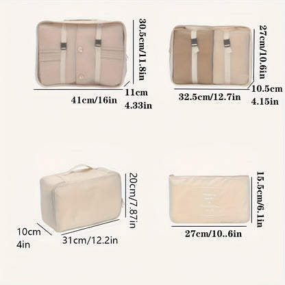 7PCS Large Capacity Travel Organizer Set - Premium Nylon Packing Cubes with Storage Pouch - Lightweight, Durable, and Easy to Use for Vacation and  Travel
