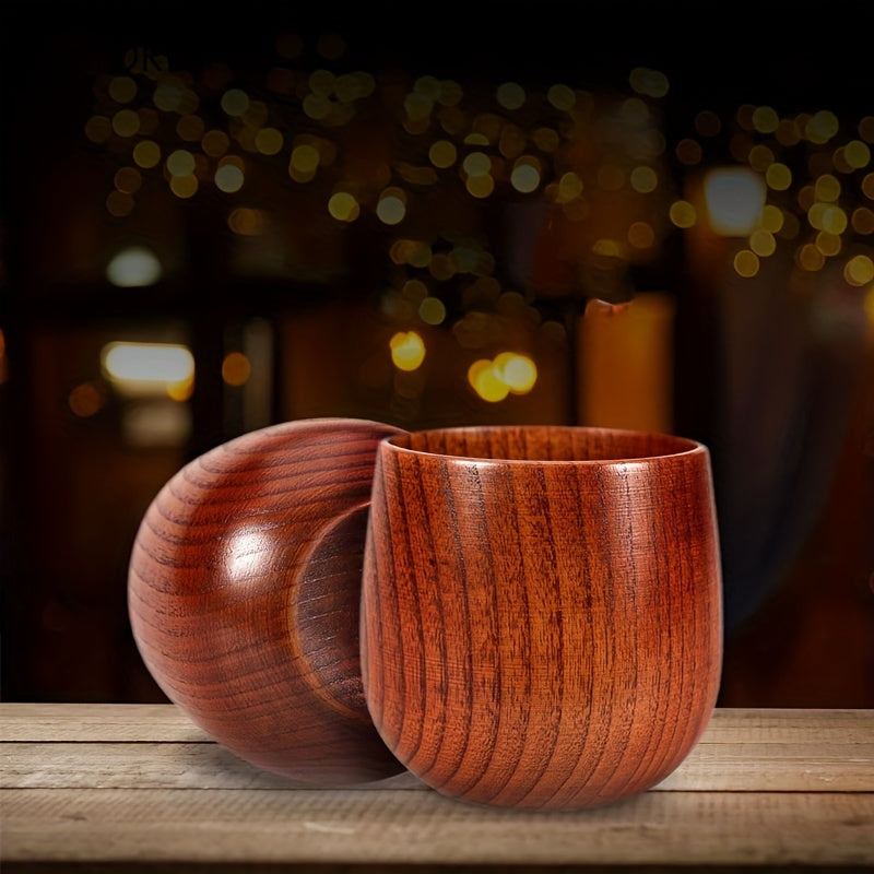 KEMORELA Wooden Bourbon Glass Set - 2/4/6 Pieces, Quality Oak Wood, Non-Tarnish, Unique Design - Ideal for Whiskey, Cocktails - Great Men's Gift for Birthdays and Festive Occasions