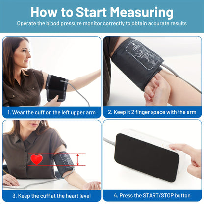 Oklar Blood Pressure Monitor – LED Display with Voice Broadcasting, Digital Cuff Machine, Includes Charging Cord