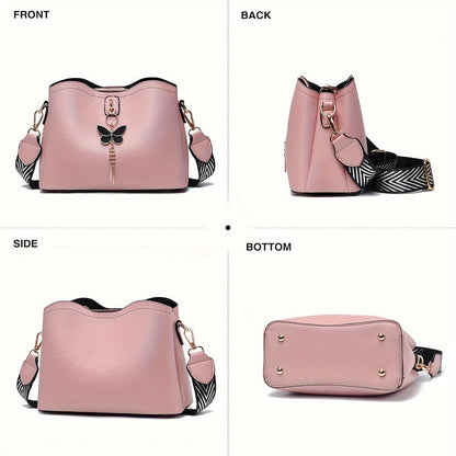 Small Crossbody Bags for Women - Fashion Butterfly Bucket Purses, Lightweight Shoulder Handbags