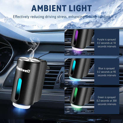Smart Car Air Aromatherapy Diffuser - Fragrance Air Freshener with Three Adjustable Settings, Essential Oil Humidifier for Vehicles