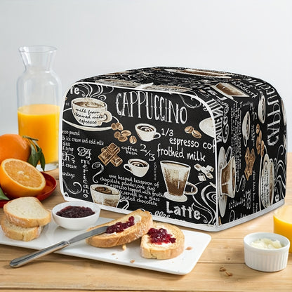 Coffee Pattern 2 Slice Toaster Cover - Dust Proof Kitchen Appliance Cover with Anti-Fingerprint Protection - Perfect Gift for Women