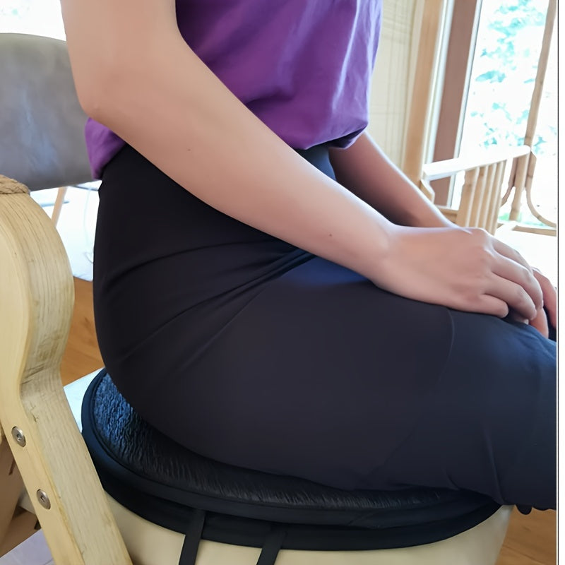 360-Degree Swivel Seat Cushion – Rotating Memory Foam Pad with Cotton Cover, Non-Slip Base for Elderly and Expectant Mothers, Ideal for Office and Home (1-Pack)