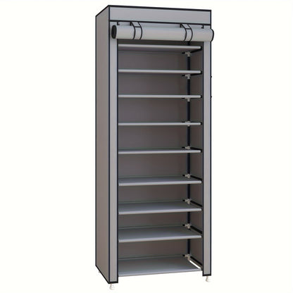High-Capacity 9 Tier Shoe Rack Organizer with Dust Cover – Space-Saving, Easy Assembly – Stylish, Sturdy, and Durable for Household Closets and Entryways