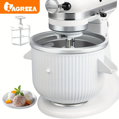 Ice Cream Attachments for Kitchenaid Stand Mixer – Frozen Yogurt, Ice Cream and Sorbet Maker Bowl – Fits 4.5QT & 6QT Mixers