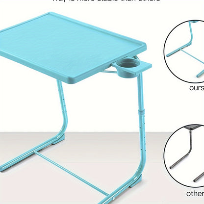 Adjustable Tray Table – 6 Height Levels and 3 Tilt Angles, Foldable Dining Table for Home and Kitchen Use, Flexible Design