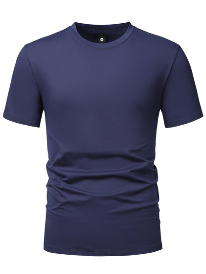 5pcs Men's Fashion Sports T-Shirts – Stylish Casual Stretch Tee Shirts with Round Neck – Comfortable & Breathable for Summer Wear – Ideal for Warm Weather, Value Pack