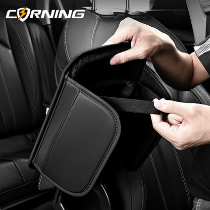 CORNING Luxury Faux Leather Car Armrest Pad – Waterproof, Extended and Heightened Center Console Cushion for Enhanced Comfort
