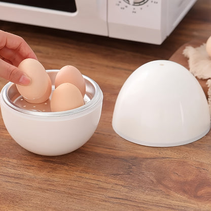 4 Capacity Microwave Egg Cooker – Quick Hard Boiled Eggs Maker with Compact Design, Time-Saving, No Power Required for Kitchen