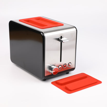 Red Dustproof Cover for 2 Slice Toaster - BPA-Free Silicone Protection from Dust, Dirt, Pet Hair, and Spills - Toaster Top Lid