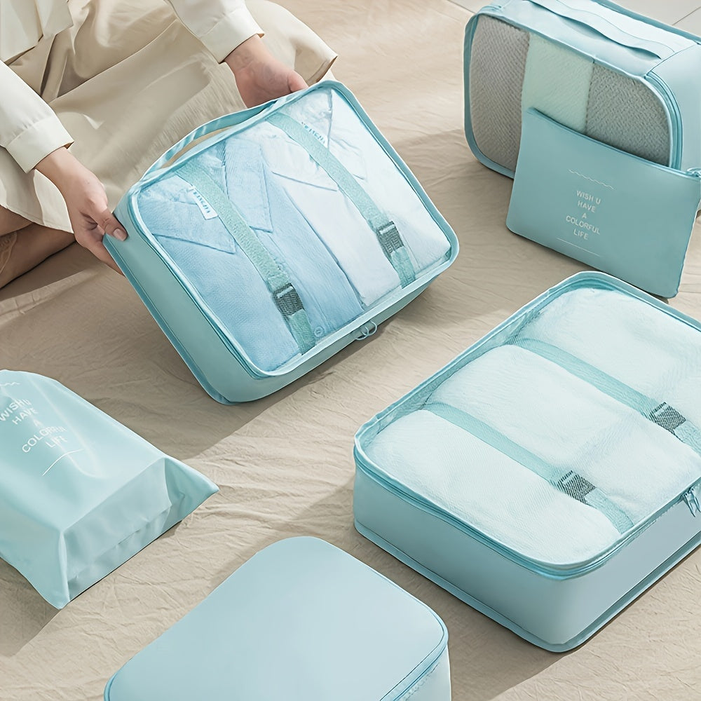 7PCS Large Capacity Travel Organizer Set - Premium Nylon Packing Cubes with Storage Pouch - Lightweight, Durable, and Easy to Use for Vacation and  Travel